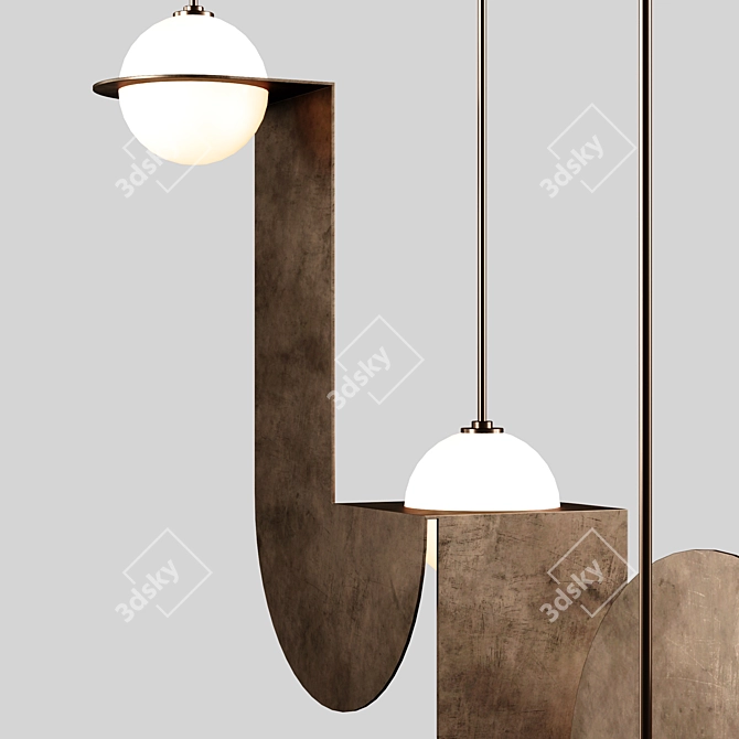 Elegant Pendant by Lamber&Fils 3D model image 5