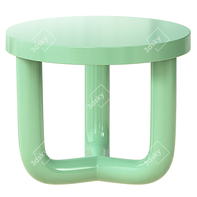 Sleek Pompidou Accent Table 3D model image 1