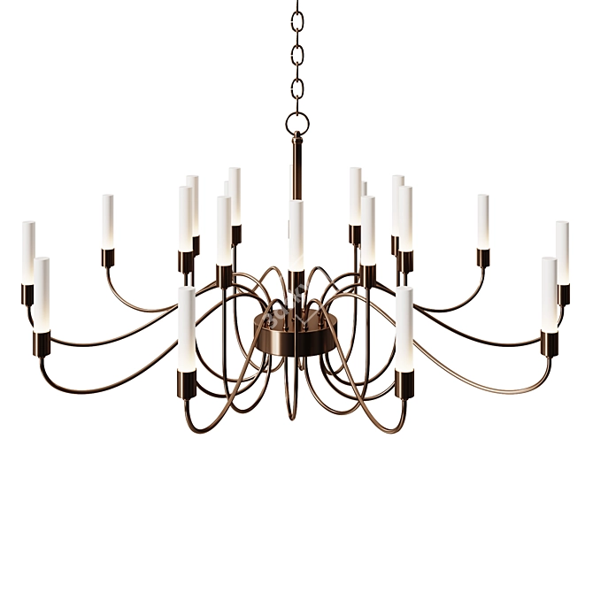  Industrial Elegance Chandelier Brown 3D model image 1