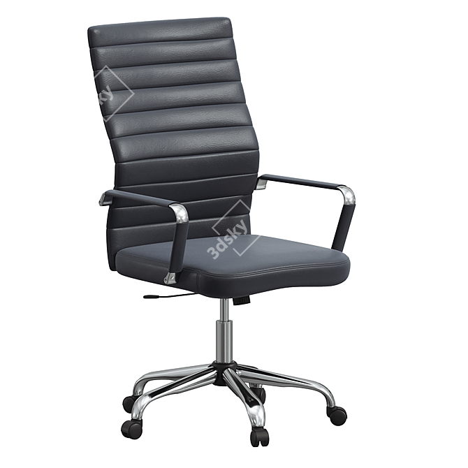 Ergonomic Black Office Chair 3D model image 1