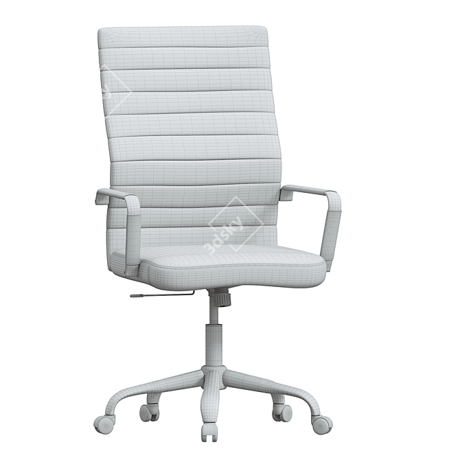 Ergonomic Black Office Chair 3D model image 3