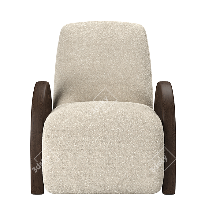 Stylish Buur Lounge Chair 3D model image 3