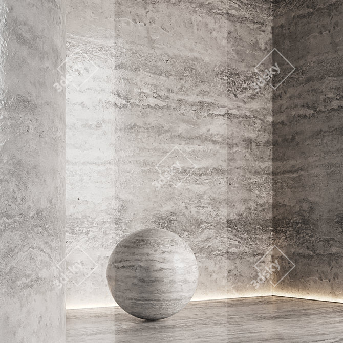 Travertine Stone Textures Collection 3D model image 3