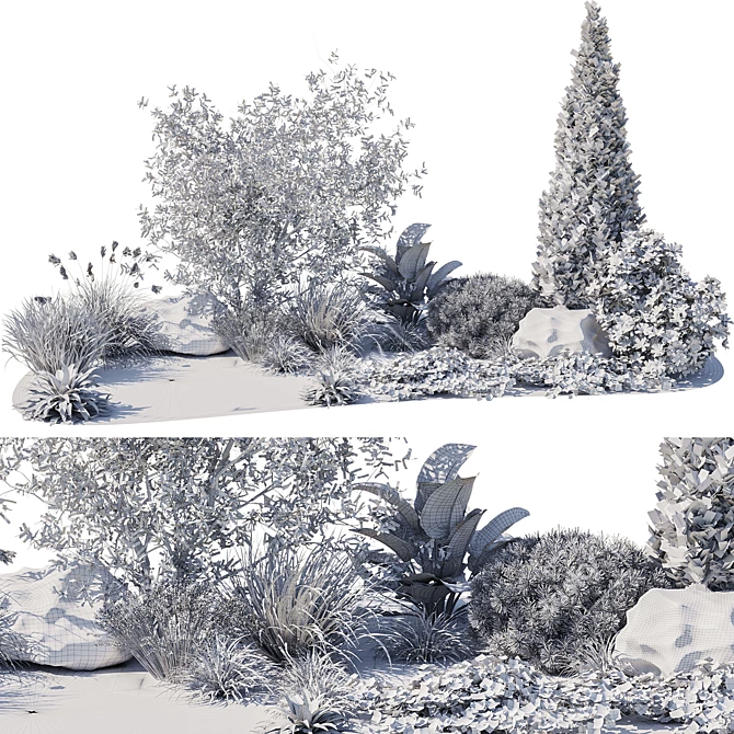 Outdoor Plant Set 23 Assets 3D model image 7