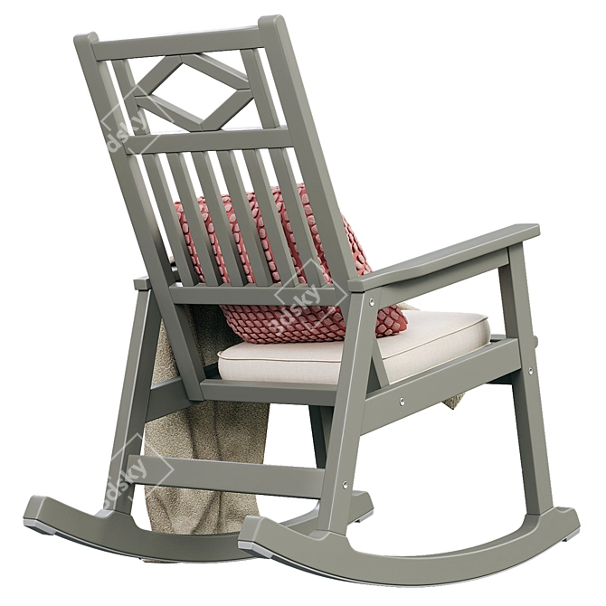 Stylish BONDHOLMEN Rocking Chair 3D model image 6