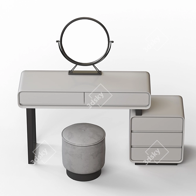 Ronalie Dresser Vanity Set 3D model image 2