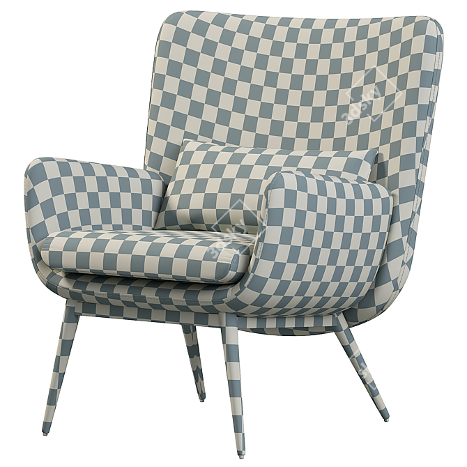Minimalistic Modern Cammy Armchair 3D model image 5