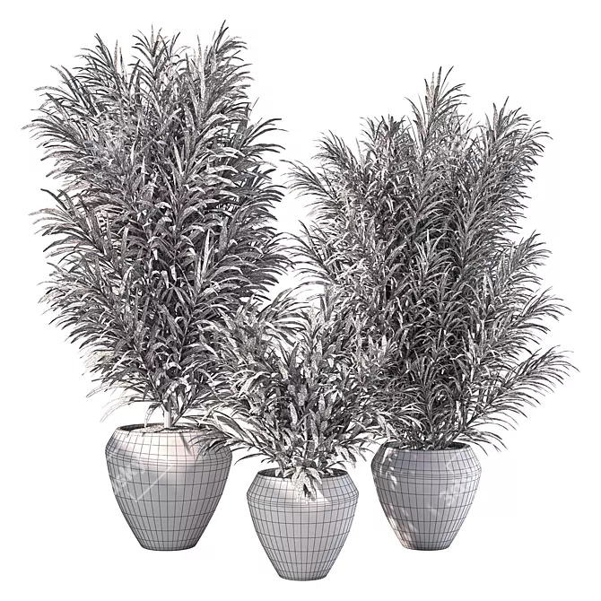 Modern Minimalist Indoor Plant Decor 3D model image 4