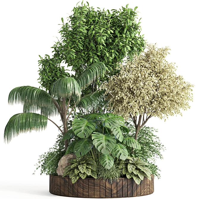 Modern Indoor Plant Set Collection 3D model image 1