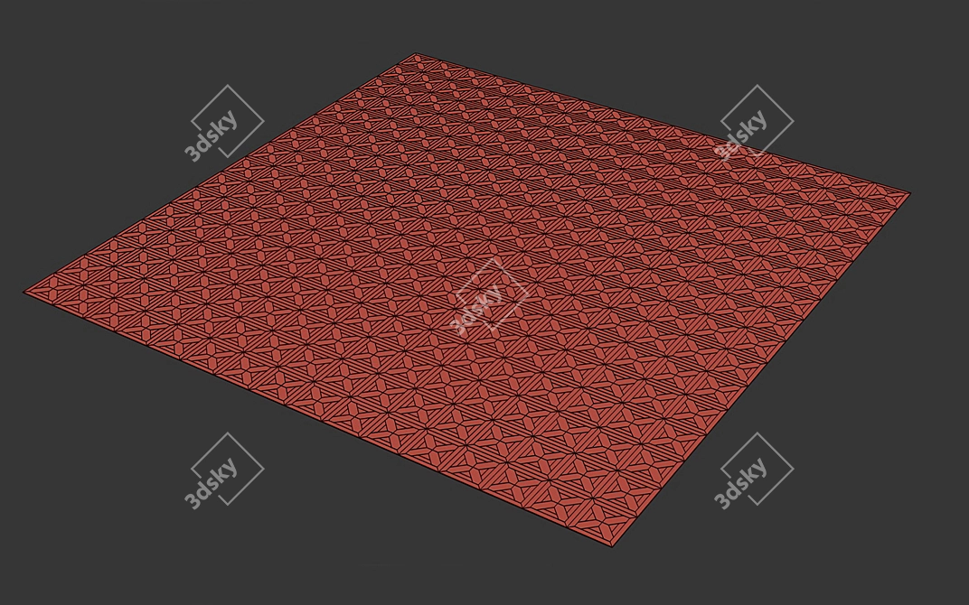 Modular Wood Flooring 3D Model 3D model image 6