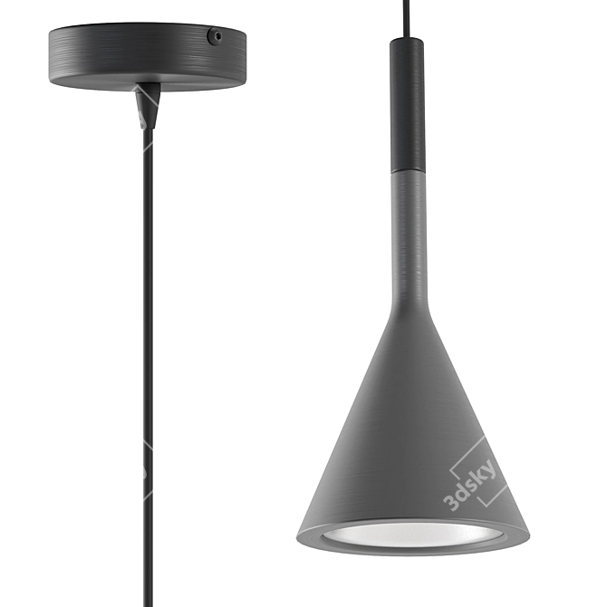 Elvi Home Brushed Cone Pendant 3D model image 5