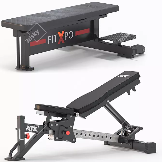 ATX Powerlifting Combo Rack Set 3D model image 5