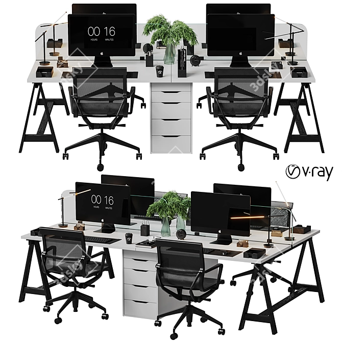 Elegant Physix Office Chair 3D model image 1