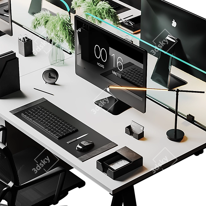 Elegant Physix Office Chair 3D model image 5