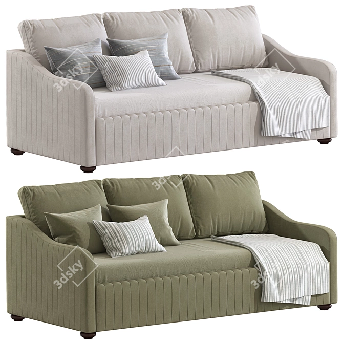 Convertible Sofa Bed KD75 3D model image 1