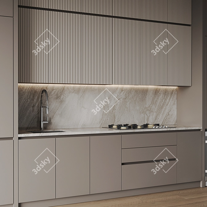 Modern Kitchen 3D Models Bundle 3D model image 4