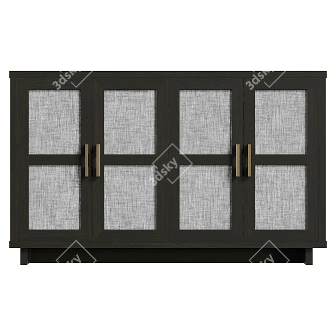 Modern UV Unwrapped Sideboard, 36x59.5x15.5in 3D model image 2