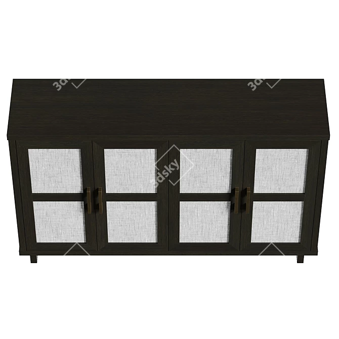 Modern UV Unwrapped Sideboard, 36x59.5x15.5in 3D model image 3