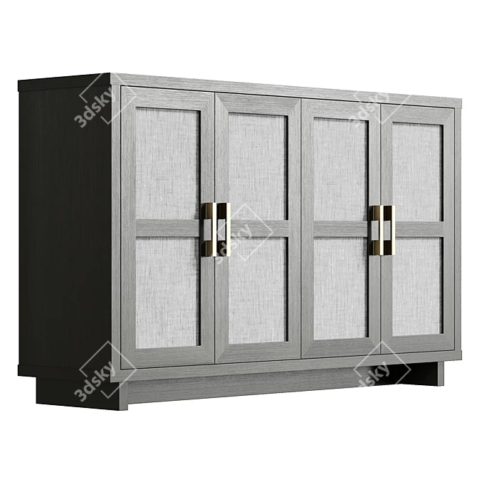 Modern UV Unwrapped Sideboard, 36x59.5x15.5in 3D model image 4
