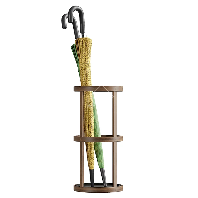 Modern Metal Umbrella Stand 3D model image 4