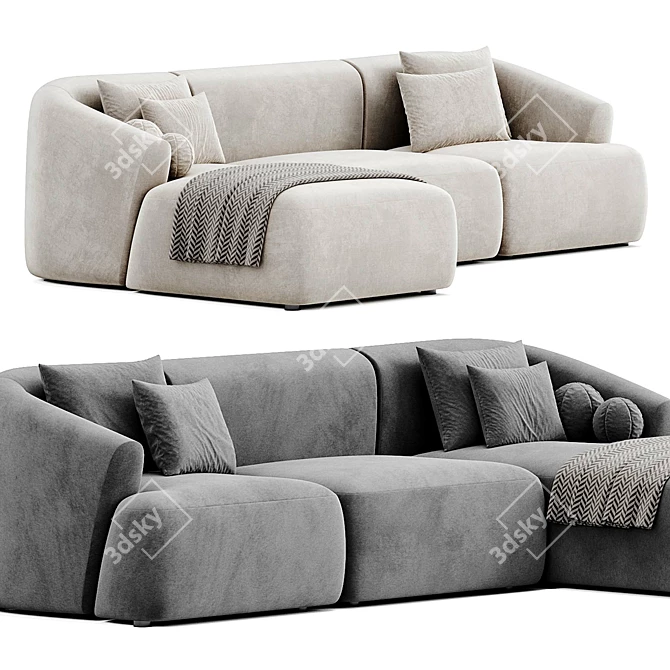 Modern Modular Sofa by Westwing 3D model image 2