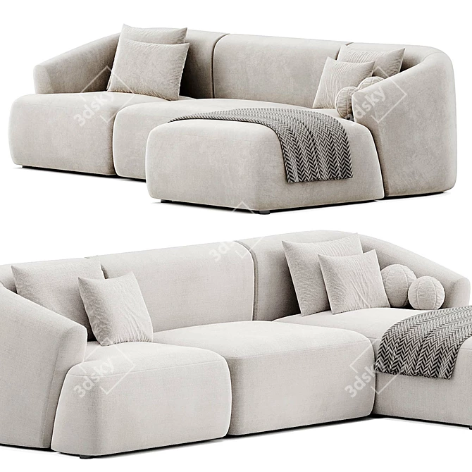 Modern Modular Sofa by Westwing 3D model image 3