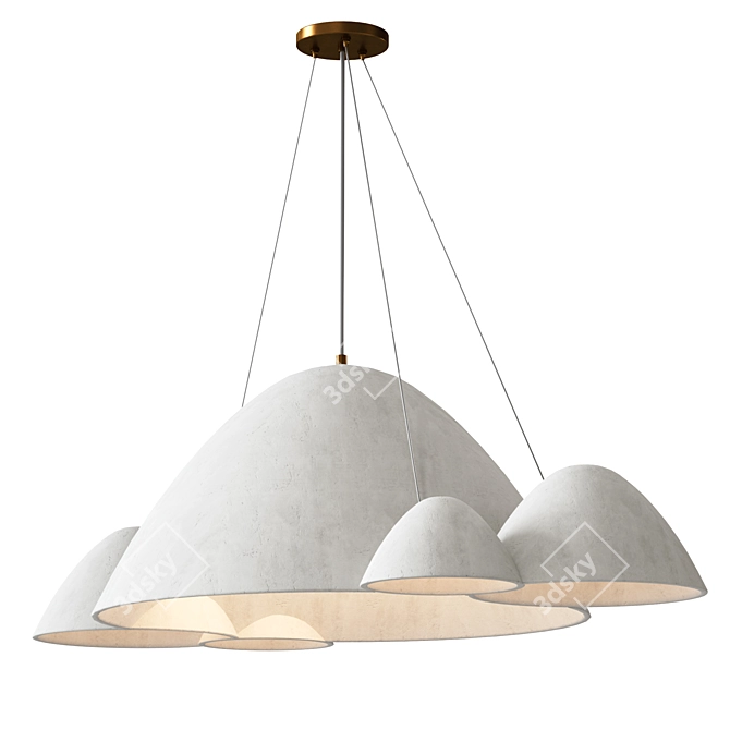 Modern Elegance: Colline 5 Chandelier 3D model image 2