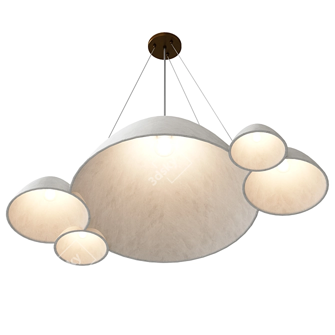 Modern Elegance: Colline 5 Chandelier 3D model image 3