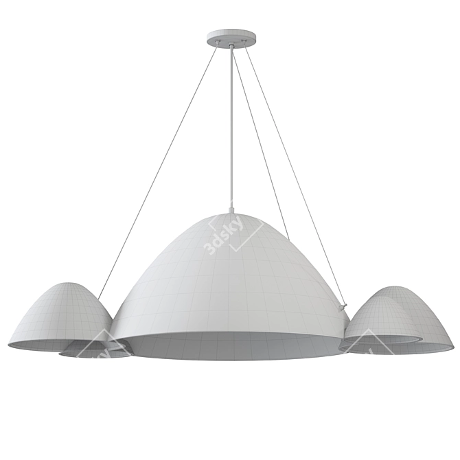 Modern Elegance: Colline 5 Chandelier 3D model image 5