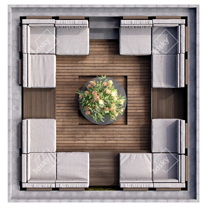 Landscape Seating Area No.5 3D model image 2