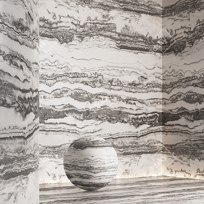 Seamless Travertine Stone Textures Kit 3D model image 16