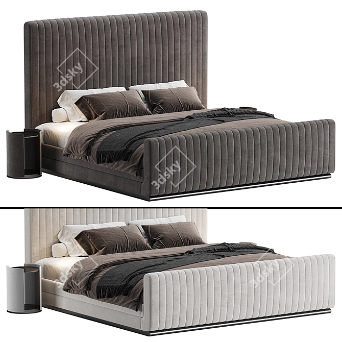 Luxury Hylan Bed Collection 3D model image 2