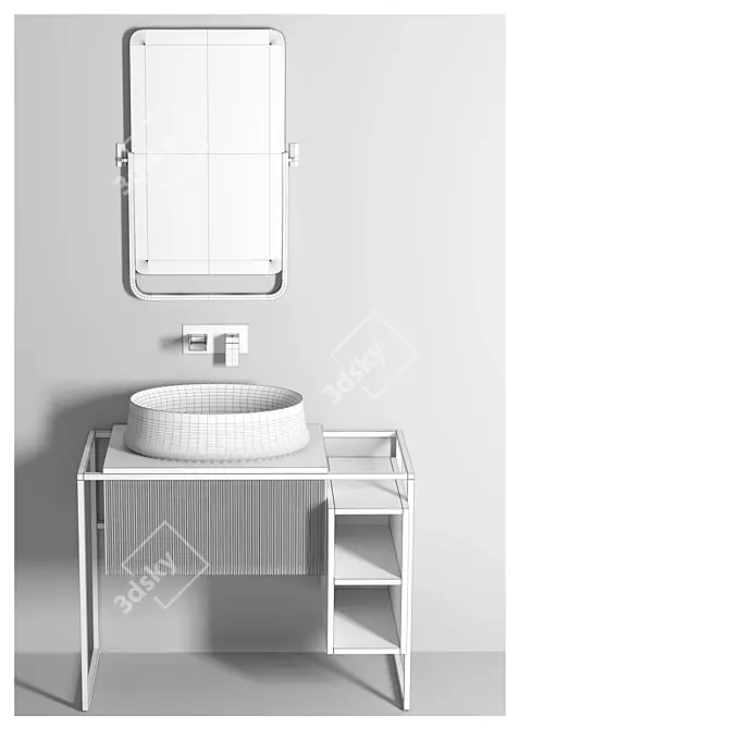 Sima Sink Bathroom Furniture Set 3D model image 4