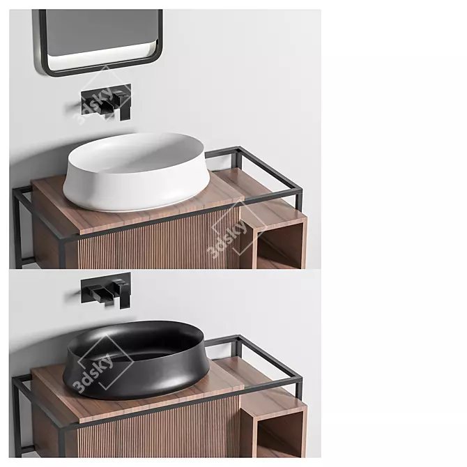 Sima Sink Bathroom Furniture Set 3D model image 5