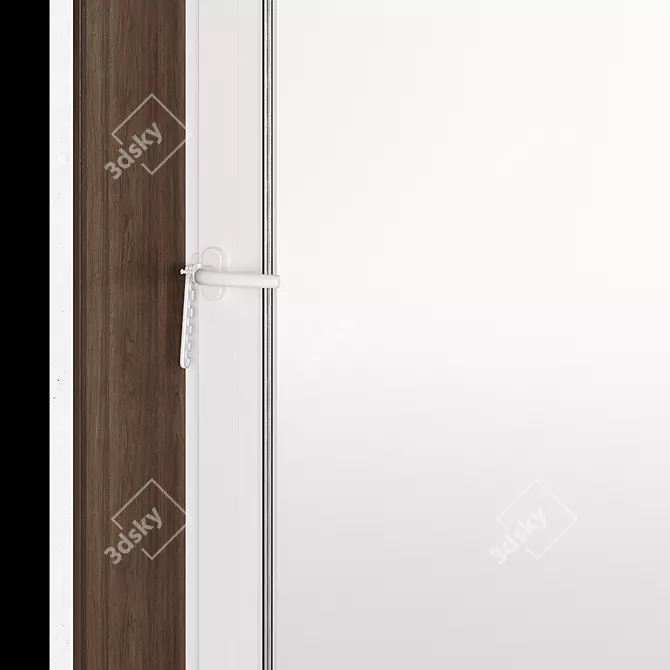 Customizable PVC Windows with Sills 3D model image 4