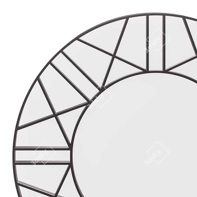 Round Mirror with Segments 3D model image 3