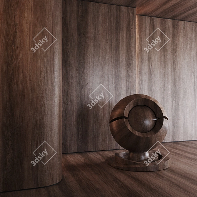Premium Walnut Serrano Wood Texture 3D model image 3