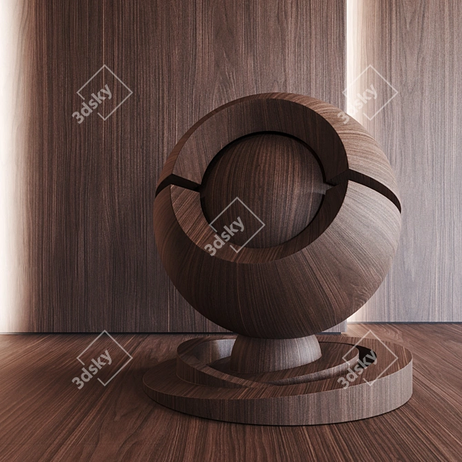 Premium Walnut Vivaldi Wood Texture 3D model image 2