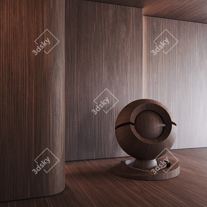 Premium Walnut Vivaldi Wood Texture 3D model image 3