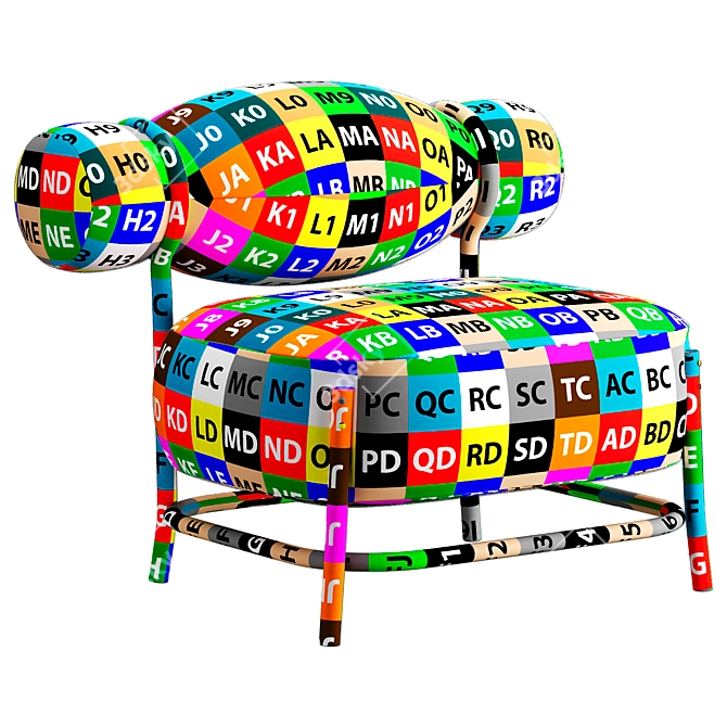 Sleek Chignon Lounge Chair 3D model image 7