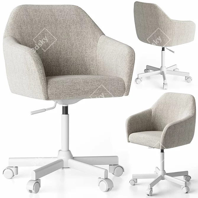 Swivel Chair with Color Customization 3D model image 1