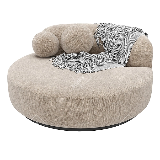 Eichholtz Björn Round Sofa Sand 3D model image 5