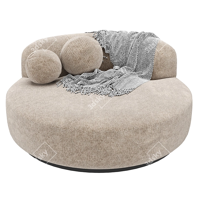 Eichholtz Björn Round Sofa Sand 3D model image 6