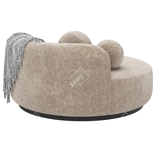 Eichholtz Björn Round Sofa Sand 3D model image 2