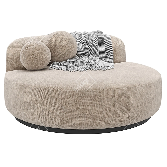 Eichholtz Björn Round Sofa Sand 3D model image 3