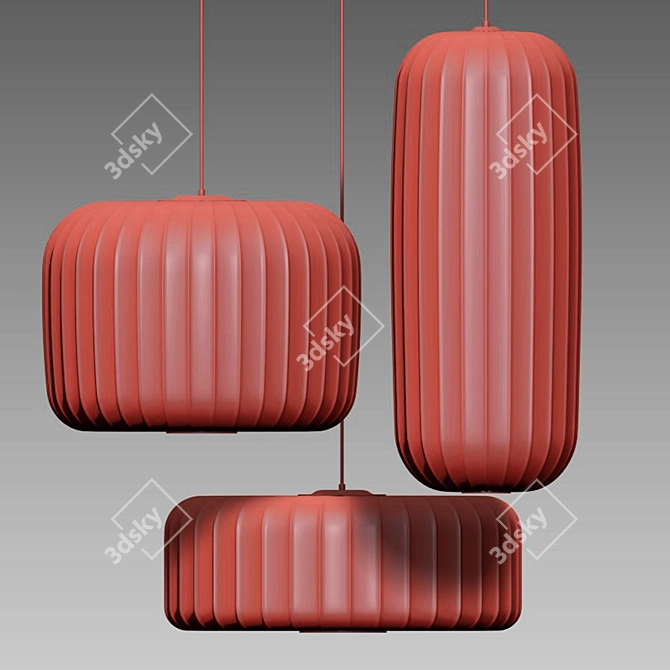 Wabi Sabi Fabric Pendant 3D model image 4