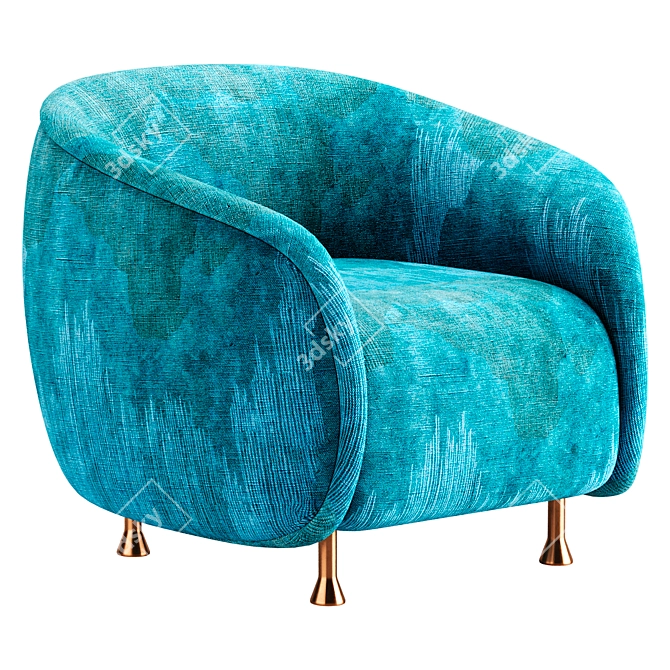 Luxury Lucien Chair 3D Model 3D model image 5
