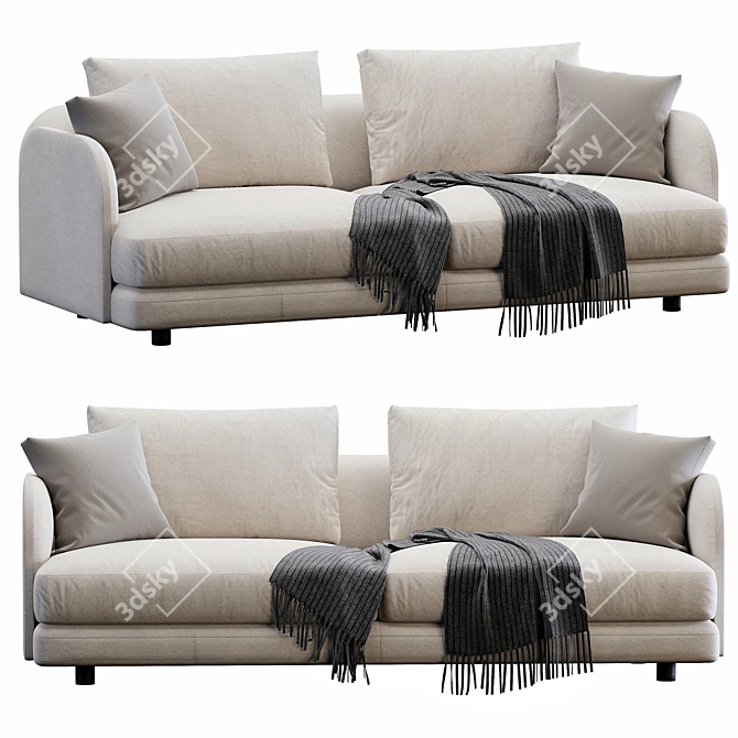 Modern Italian Avalon Sofa Set 3D model image 3