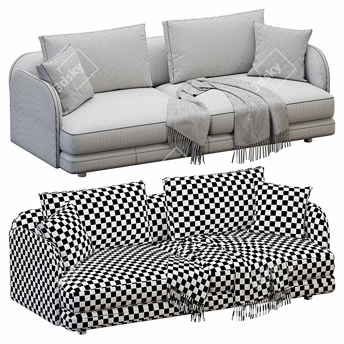 Modern Italian Avalon Sofa Set 3D model image 4