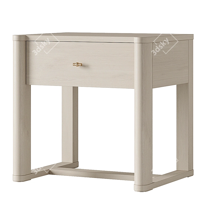 HULL BEDSIDE TABLE: Elegant Nightstand 3D model image 1